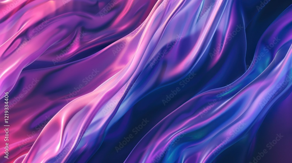 Obraz premium Abstract Purple and Blue Waves