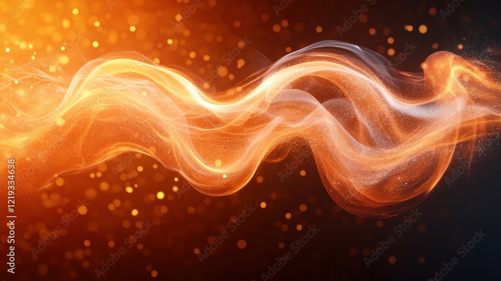 Obraz premium Fiery energy wave abstract background