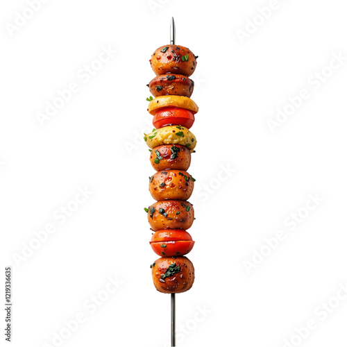 Fotografia Delicious Grilled Cheese Balls Tomato Skewer Appetizer Recipe Food Photography m
