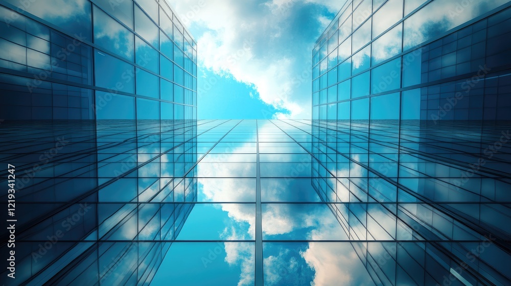 Modern architectural building with a sleek, Modern architectural building with a sleek,