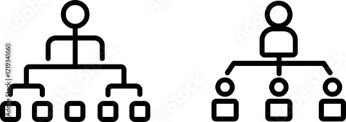 "Hierarchy Icon for Organizational Structure and Management"