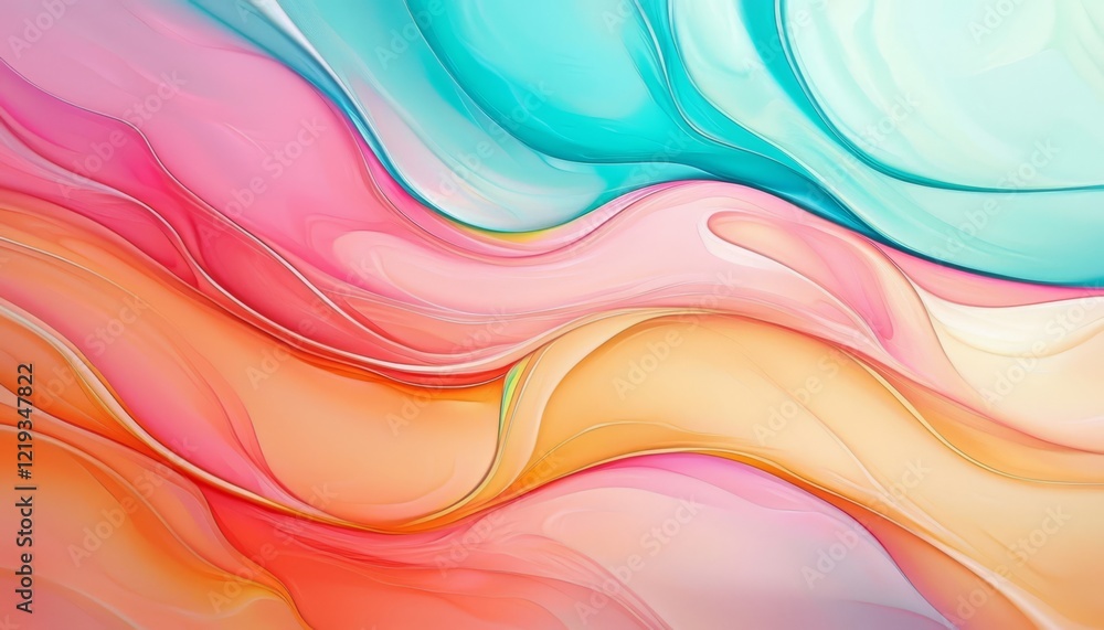 Fototapeta premium Abstract background featuring fluid pastel colors.