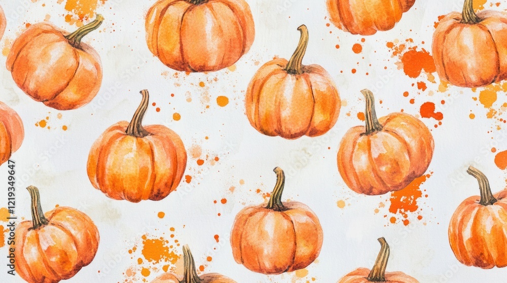 A simple still life of orange pumpkins arranged on a white background A simple still life of orange pumpkins arranged on a white background