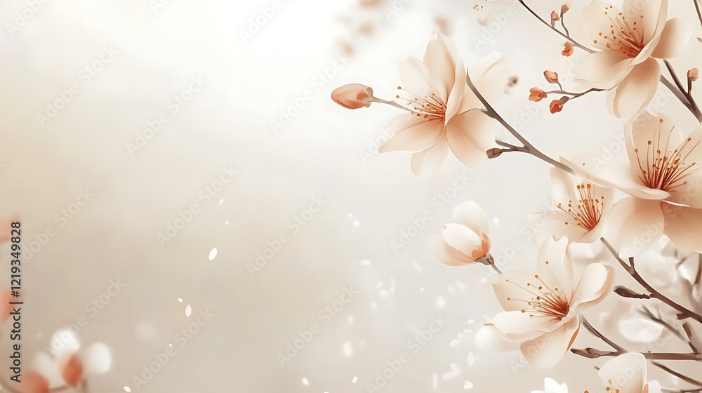 Delicate Peach Blossoms in Gentle Breeze Delicate Peach Blossoms in Gentle Breeze