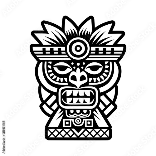 Ancestor totem glyph style icon