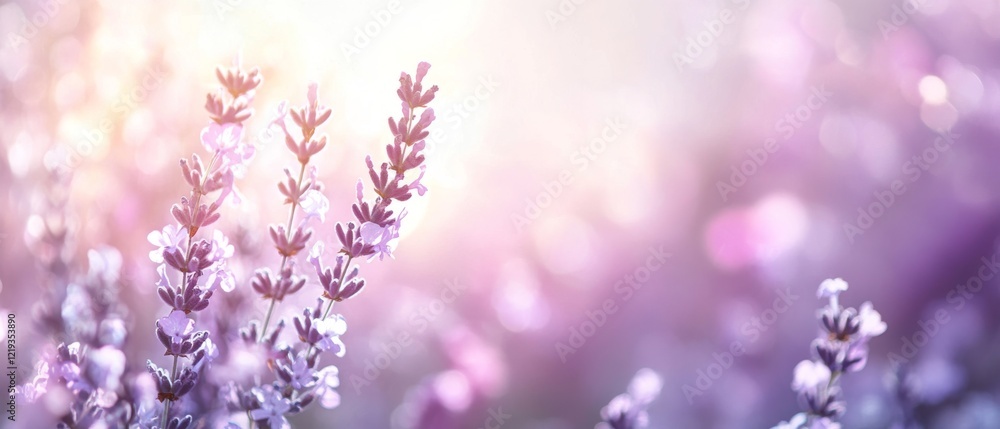 Obraz premium Lavender Flowers in Soft Purple Light