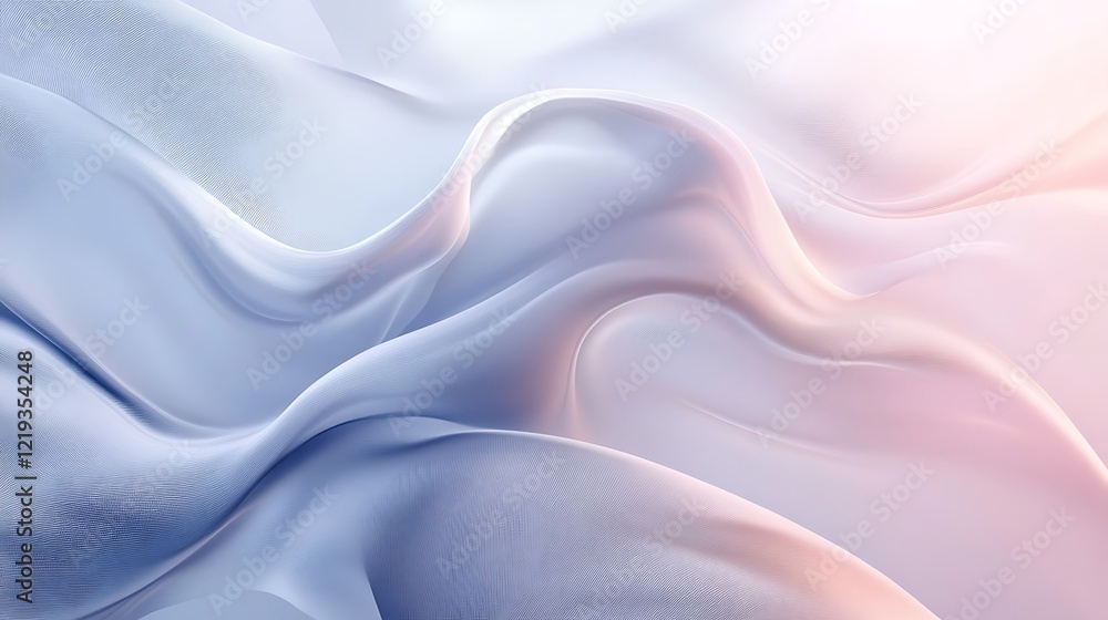 Obraz premium Abstract Pastel Fabric Draped in Soft Waves