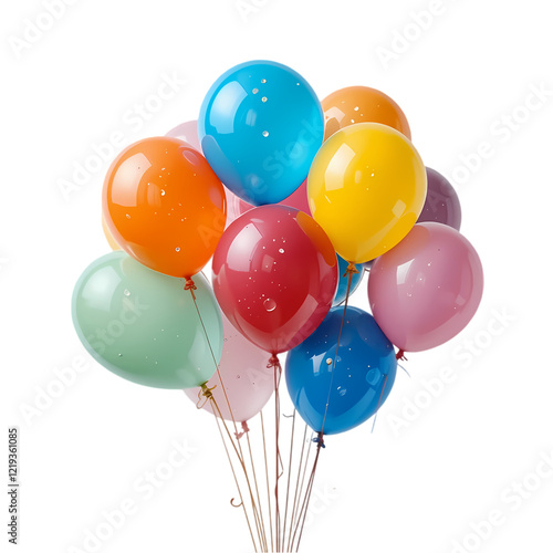 Colorful Balloons Bunch Happy Birthday Party Celebration Festive up joy fun red air blue pink event 