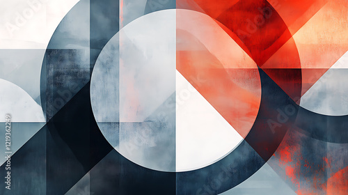 Dynamic geometric shapes abstract art digital artwork modern design aesthetic view creative expression