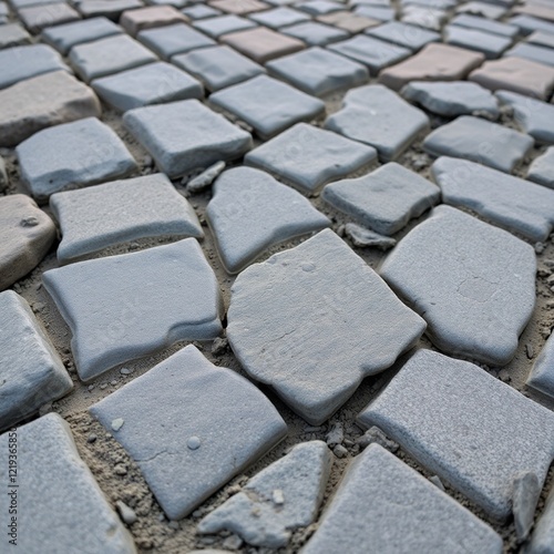 Stone block paving photo