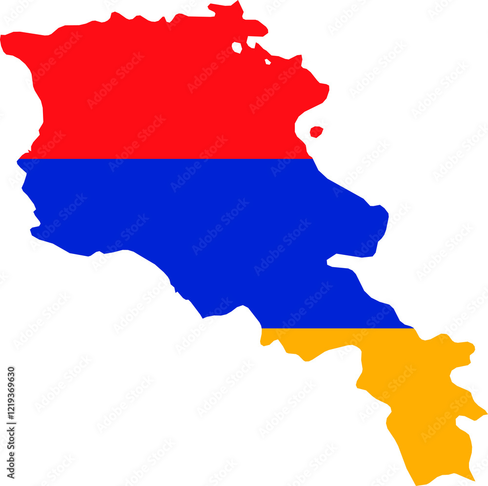 Armenia fills with flag transparent map Armenia fills with flag transparent map