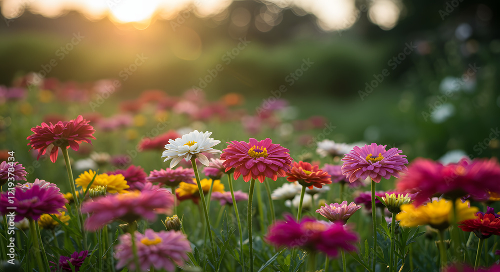 Background Showcasing Flowers in an Outdoor Environment Background Showcasing Flowers in an Outdoor Environment