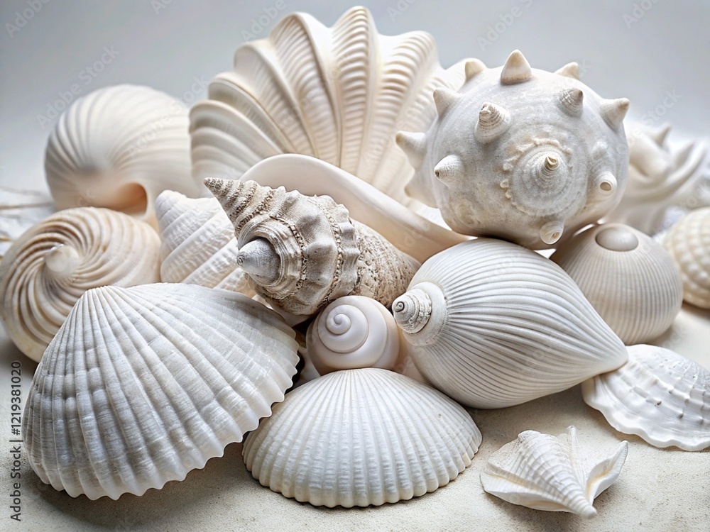 Obraz premium Elegant Seashell Collection generative ai
