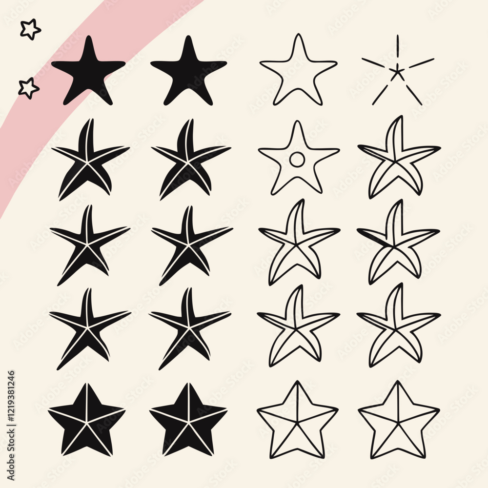 Obraz premium black and white stars