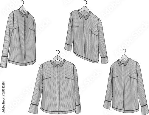 vector illustration sketch of clothing mannequin for display in fashion store window  