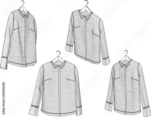 vector illustration sketch of clothing mannequin for display in fashion store window
