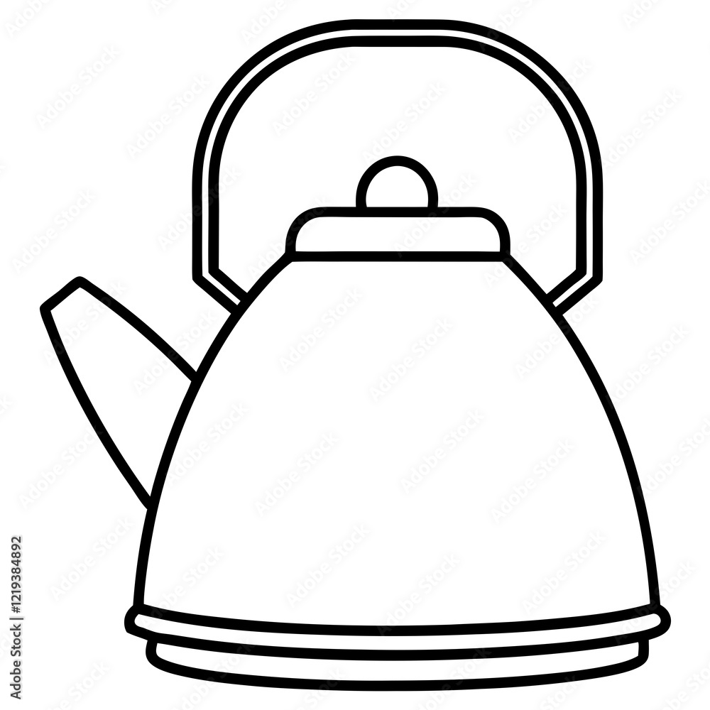 Minimalist Kettle Line Art Design Minimalist Kettle Line Art Design