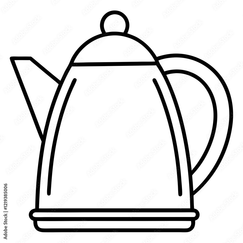 Fototapeta premium Minimalist Kettle Line Art Design