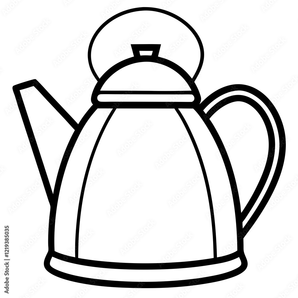 Fototapeta premium Minimalist Kettle Line Art Design