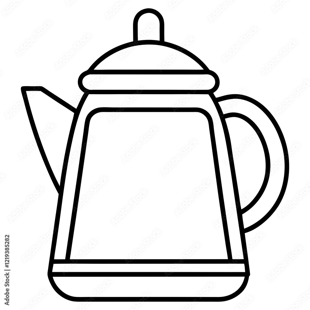 Fototapeta premium Minimalist Kettle Line Art Design