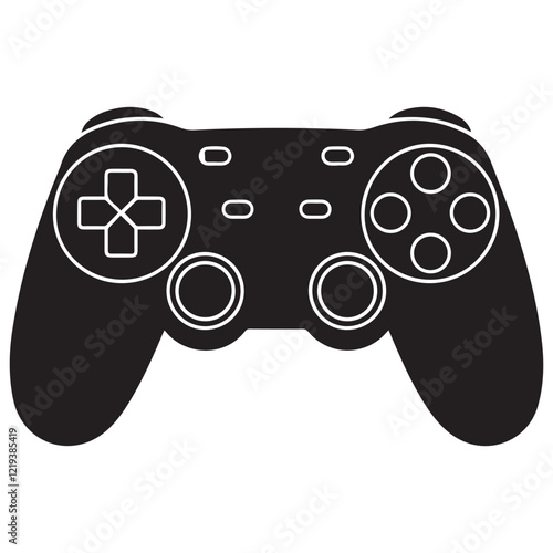 Gaming controller Silhouette, Gamepad vector icon illustration