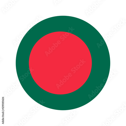 Round Bangladesh flag icon