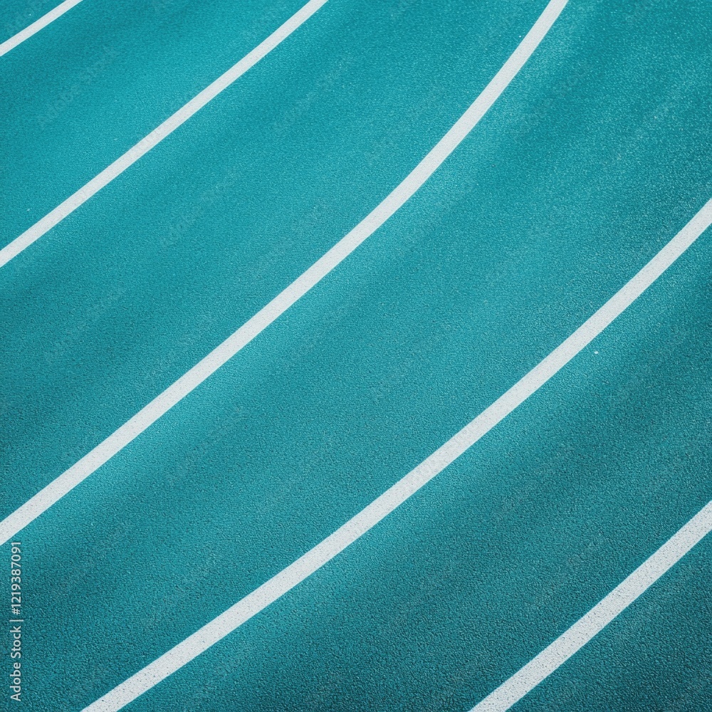 Fototapeta premium Close-up view of a tennis court with white lines and markings, ideal for sports-related contexts