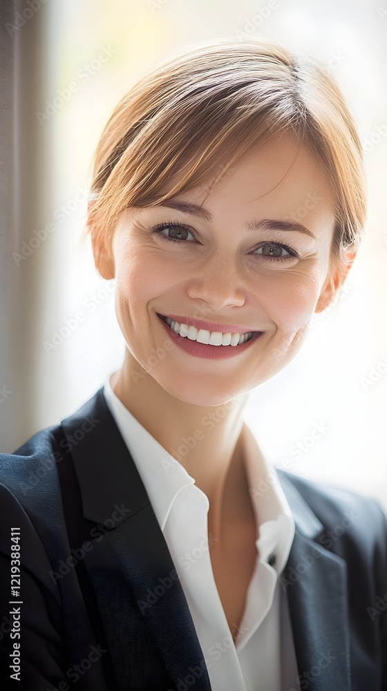 Confident Female Attorney Smiling and Looking Directly at Camera Confident Female Attorney Smiling and Looking Directly at Camera