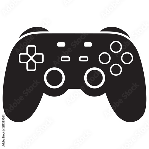 Gaming controller Silhouette, Gamepad vector icon illustration