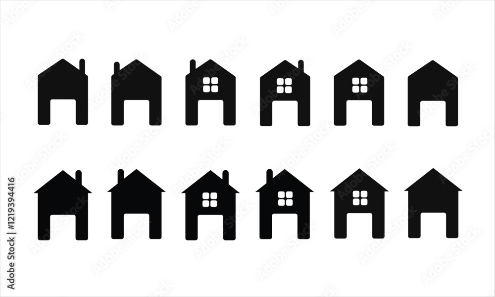 home icon silhouette vector design home icon silhouette vector design