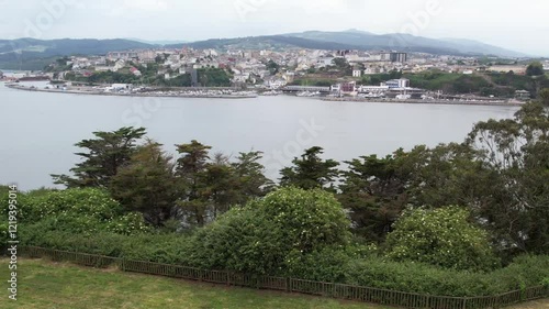 Aerial panoramic view of the town of Ribadeo in Galicia, Spain - 153
 photo