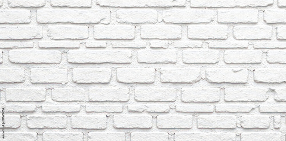 Obraz premium Clean white brick wall texture, perfect backdrop , contemporary, rustic