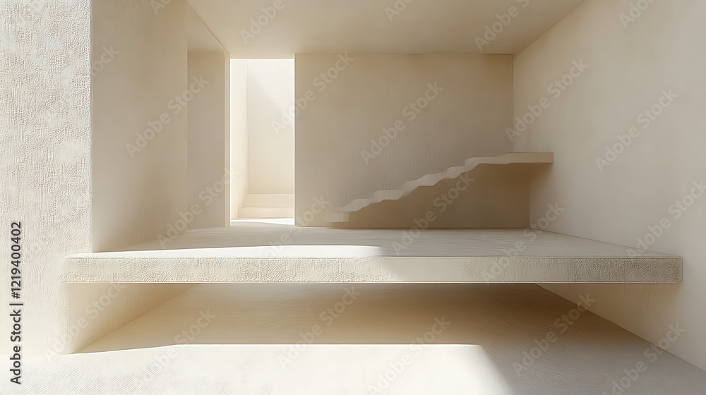Minimalist Beige Architecture Featuring a Staircase Minimalist Beige Architecture Featuring a Staircase