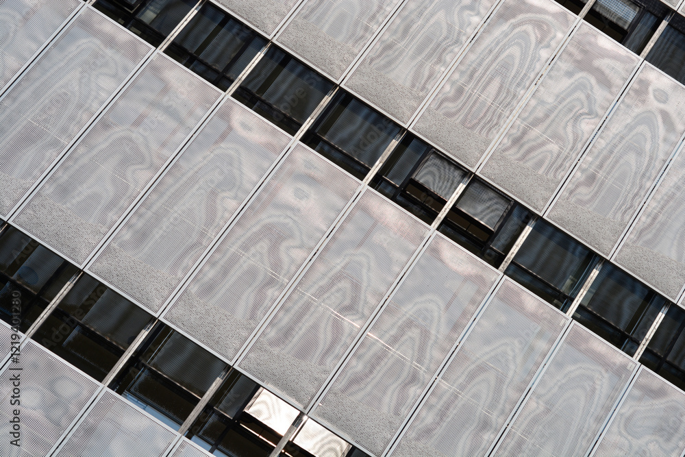 custom made wallpaper toronto digitalA building facade with metal mesh panels in front of the windows