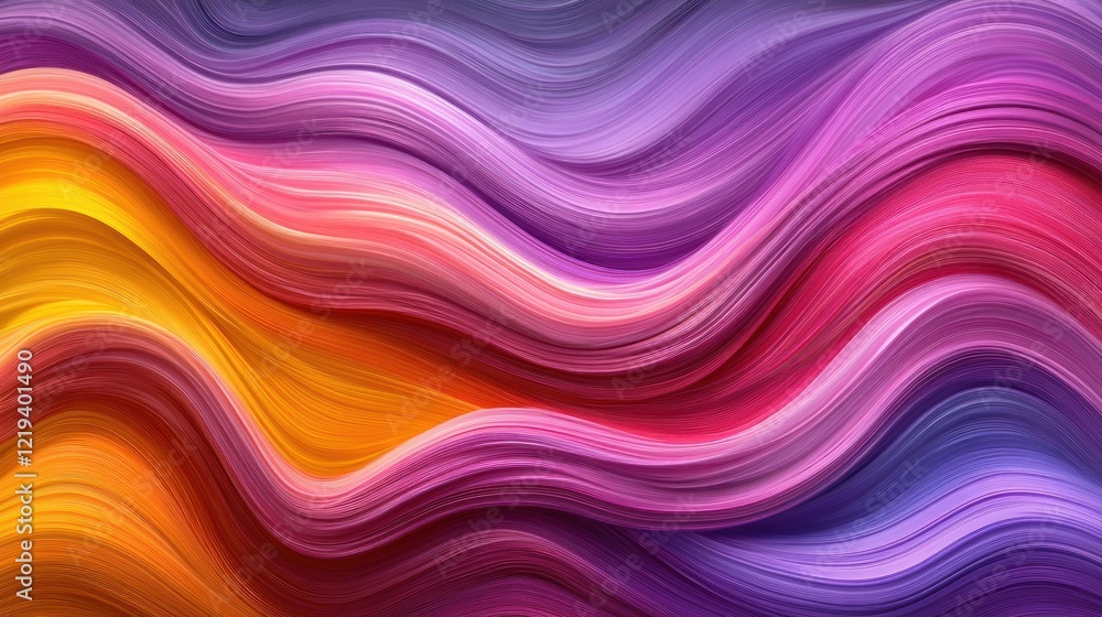 Obraz premium Abstract colorful wavy background with vibrant orange, pink, and purple hues.