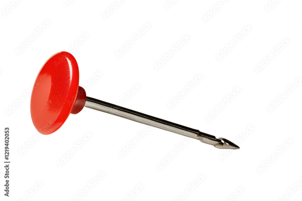 Single Red Push Pin for Office and Bulletin Board Use - Isolated PNG Single Red Push Pin for Office and Bulletin Board Use - Isolated PNG