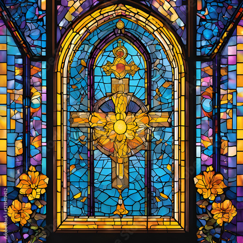 stained glass window in church
