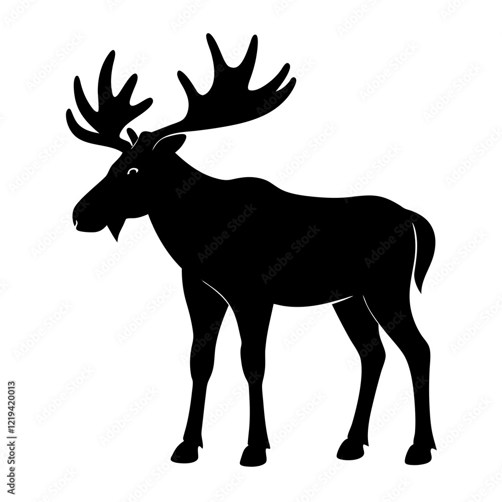 Obraz premium deer silhouette vector
