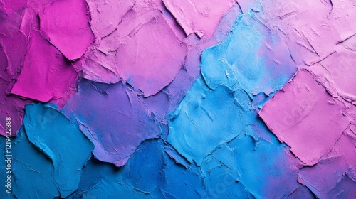 Wallpaper Mural A blue and pink wall with a purple and blue paint splatter Torontodigital.ca