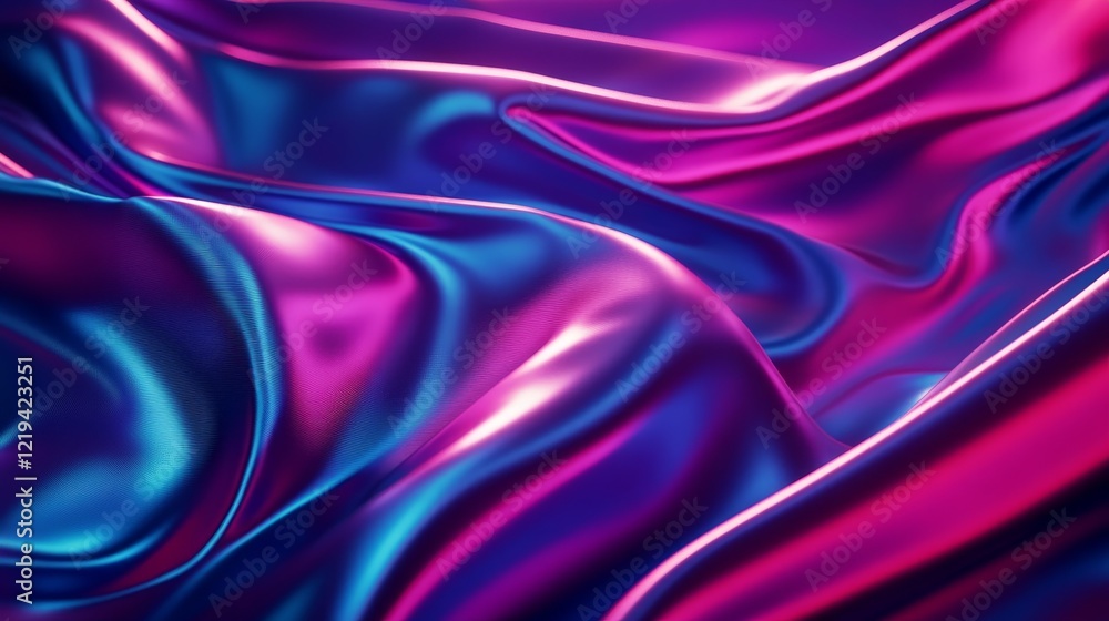 Obraz premium A purple and blue fabric with a shiny, metallic sheen