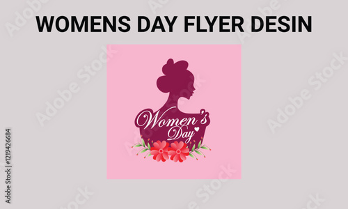 International Women's Day template for cards, advertising, banners, leaflets and flyers 8 march.