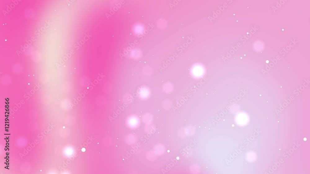Rosy pink sweet affection gradient background with blurred lights and tiny white dots. Suitable as a soft and dreamy background for social media posts