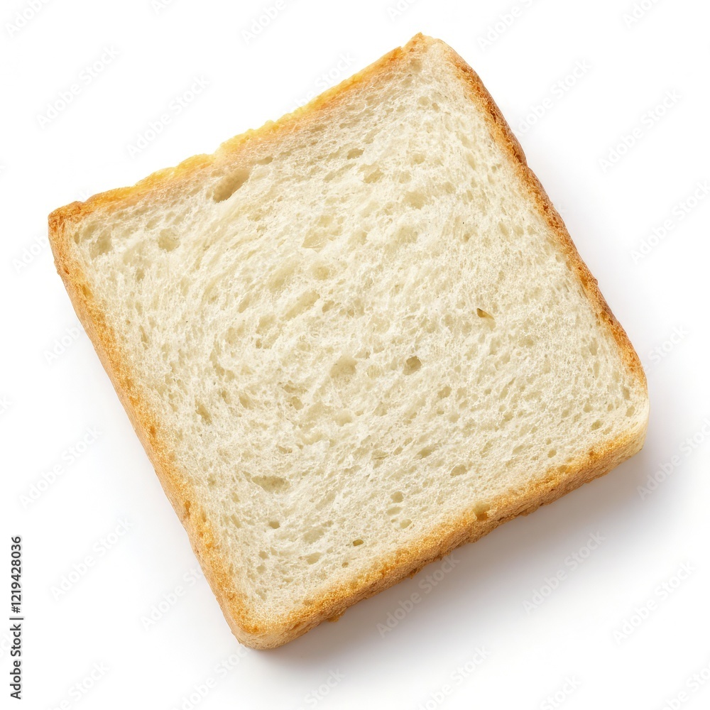 Square White Bread Crumb Displayed on a Clean Surface. Generative AI Square White Bread Crumb Displayed on a Clean Surface. Generative AI