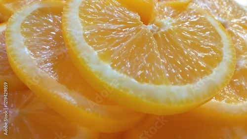 Juicy Orange Slices, Showcasing their Juicy Texture and Vibrant Color