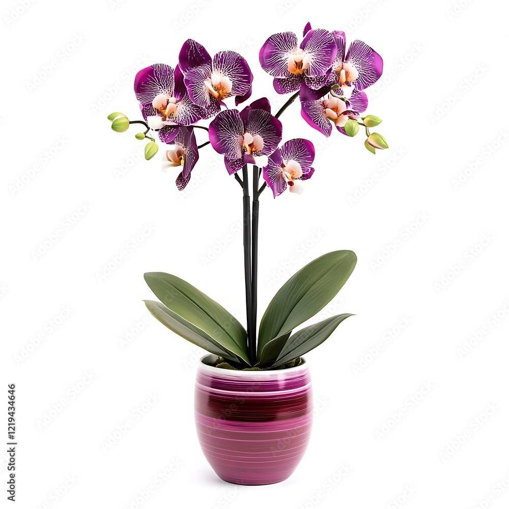 Stunning Purple Orchid in a Modern Pot Stunning Purple Orchid in a Modern Pot