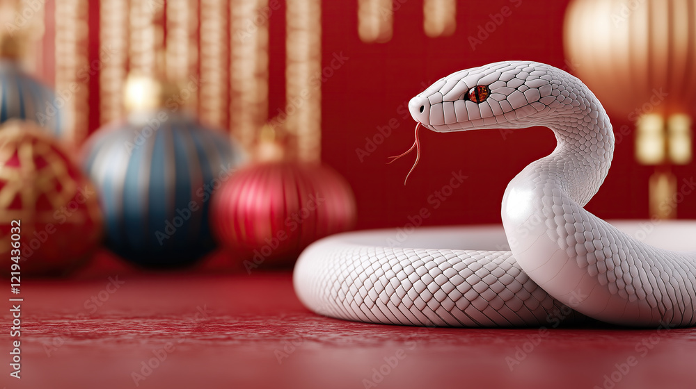white snake and decoration white snake and decoration