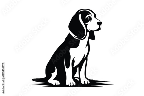 Elegant Beagle Silhouette