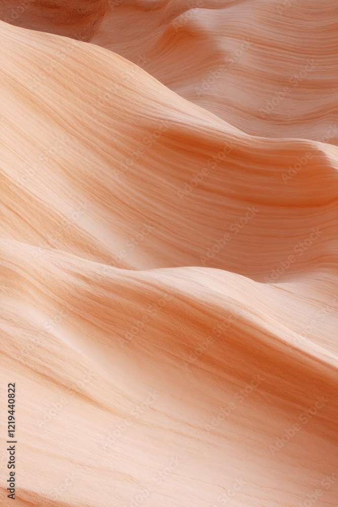 Smooth, flowing layers of soft peach hues create serene, abstrac Smooth, flowing layers of soft peach hues create serene, abstrac