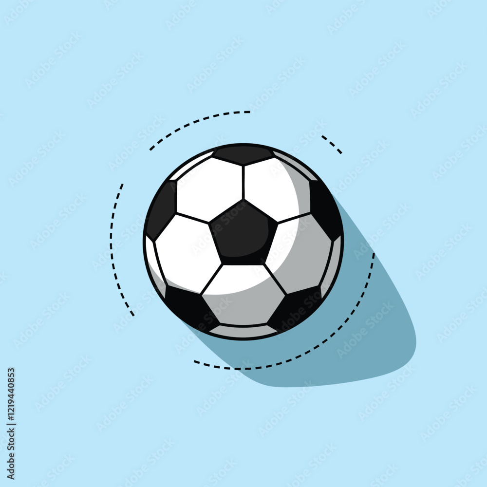 Fototapeta premium A flat vector illustration of soccer ball drawing isolated for web design and app icons. 