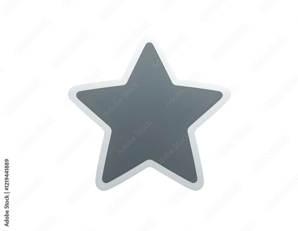 Blank Star-Shaped Sticker with Matte Finish Isolated on Transparent Background Blank Star-Shaped Sticker with Matte Finish Isolated on Transparent Background